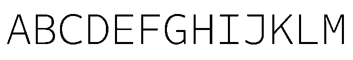 Tchig Mono Extra Light Font UPPERCASE