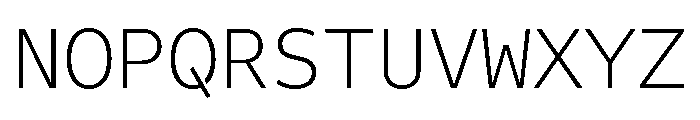 Tchig Mono Extra Light Font UPPERCASE