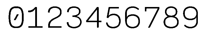 Tchig Mono Thin Font OTHER CHARS