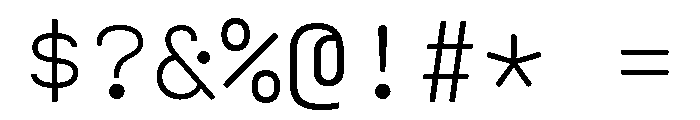 Tchig Mono Thin Font OTHER CHARS