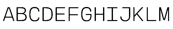 Tchig Mono Thin Font UPPERCASE