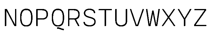 Tchig Mono Thin Font UPPERCASE