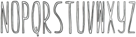 TC Quirkline Cond Outline otf (400) Font LOWERCASE