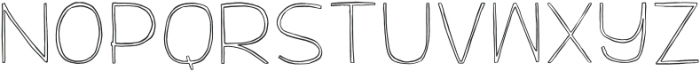 TC Quirkline Extd Outline otf (400) Font LOWERCASE