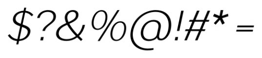 TCC Sans Italic Normal Font OTHER CHARS