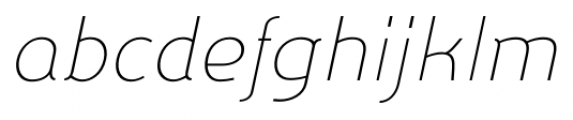 TCC Sans Light Italic Font LOWERCASE