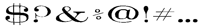 TC Barlett No1 Expanded Font OTHER CHARS