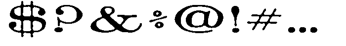 TC Barlett No1 Round Bold Expanded Font OTHER CHARS
