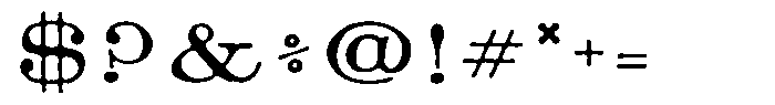 TC Barlett No1 Round Bold Font OTHER CHARS