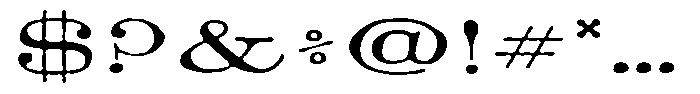 TC Barlett No1 Round Expanded Font OTHER CHARS