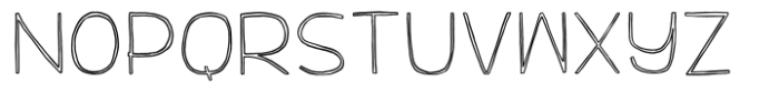TC Quirkline Extd Outline Bold Font LOWERCASE