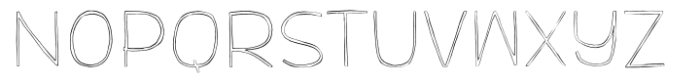 TC Quirkline Extd Outline Light Font LOWERCASE
