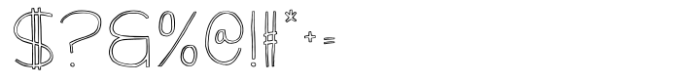 TC Quirkline Extd Outline Font OTHER CHARS