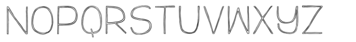 TC Quirkline Extd Outline Font UPPERCASE