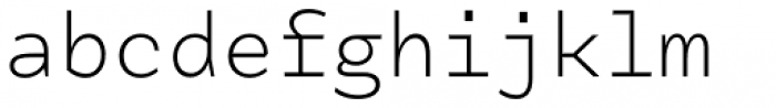 Tchig Mono Light Font LOWERCASE