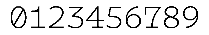 Tchig Mono Light Font OTHER CHARS
