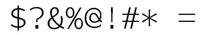 Tchig Mono Light Font OTHER CHARS
