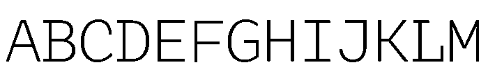 Tchig Mono Light Font UPPERCASE