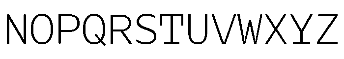 Tchig Mono Light Font UPPERCASE