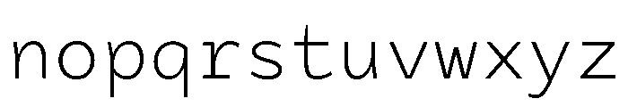 Tchig Mono Light Font LOWERCASE