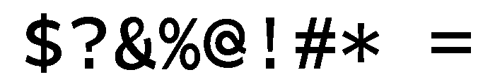 Tchig Mono Medium Font OTHER CHARS