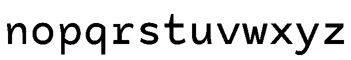 Tchig Mono Medium Font LOWERCASE