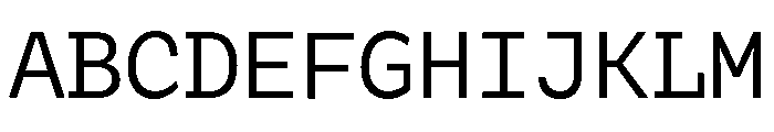 Tchig Mono Regular Font UPPERCASE