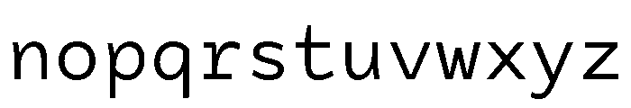 Tchig Mono Regular Font LOWERCASE