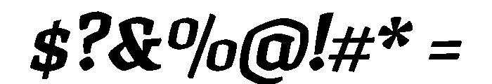 Texturina 18pt Black Italic Font OTHER CHARS