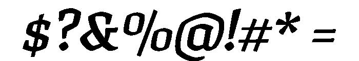 Texturina 18pt Bold Italic Font OTHER CHARS