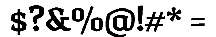 Texturina 18pt ExtraBold Font OTHER CHARS
