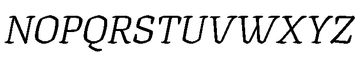 Texturina 18pt ExtraLight Italic Font UPPERCASE