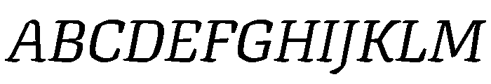 Texturina 18pt Italic Font UPPERCASE