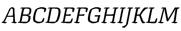 Texturina 18pt Light Italic Font UPPERCASE