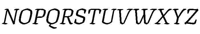 Texturina 18pt Light Italic Font UPPERCASE