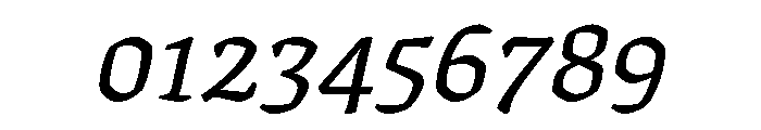 Texturina 18pt Medium Italic Font OTHER CHARS