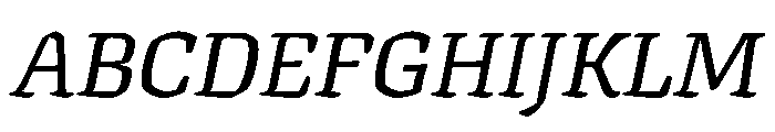 Texturina 18pt Medium Italic Font UPPERCASE