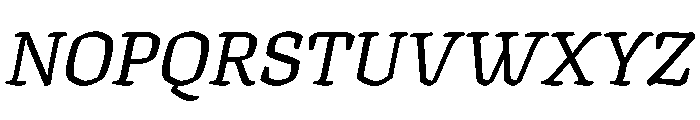Texturina 18pt Medium Italic Font UPPERCASE