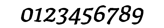 Texturina 18pt SemiBold Italic Font OTHER CHARS