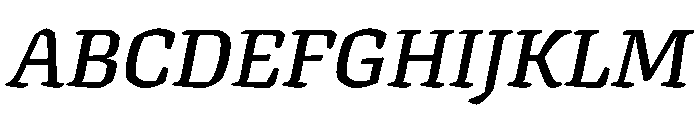 Texturina 18pt SemiBold Italic Font UPPERCASE