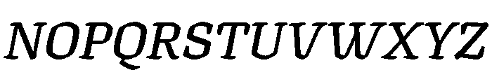 Texturina 18pt SemiBold Italic Font UPPERCASE