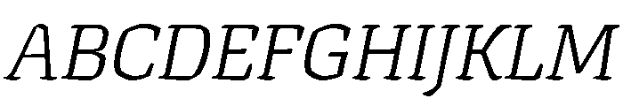 Texturina 18pt Thin Italic Font UPPERCASE