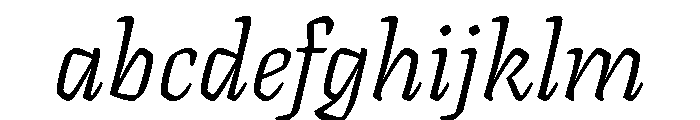 Texturina 18pt Thin Italic FONT