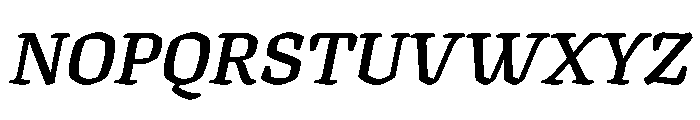 Texturina 28pt Bold Italic Font UPPERCASE