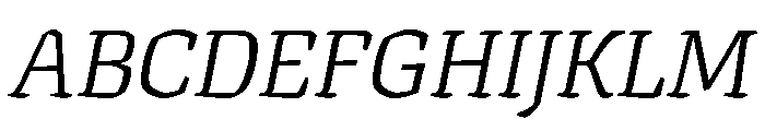Texturina 28pt ExtraLight Italic Font UPPERCASE