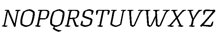 Texturina 28pt ExtraLight Italic Font UPPERCASE