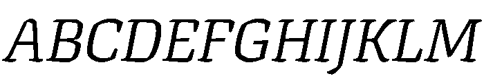 Texturina 28pt Light Italic Font UPPERCASE