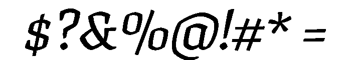 Texturina 28pt Medium Italic Font OTHER CHARS