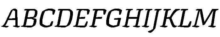 Texturina 28pt Medium Italic Font UPPERCASE