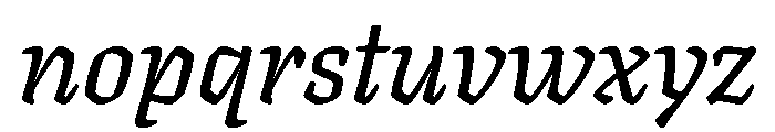 Texturina 28pt Medium Italic Font LOWERCASE